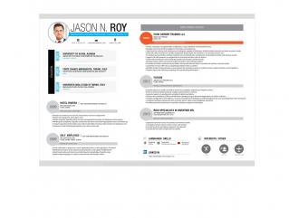 Resume Template Be Square View 1